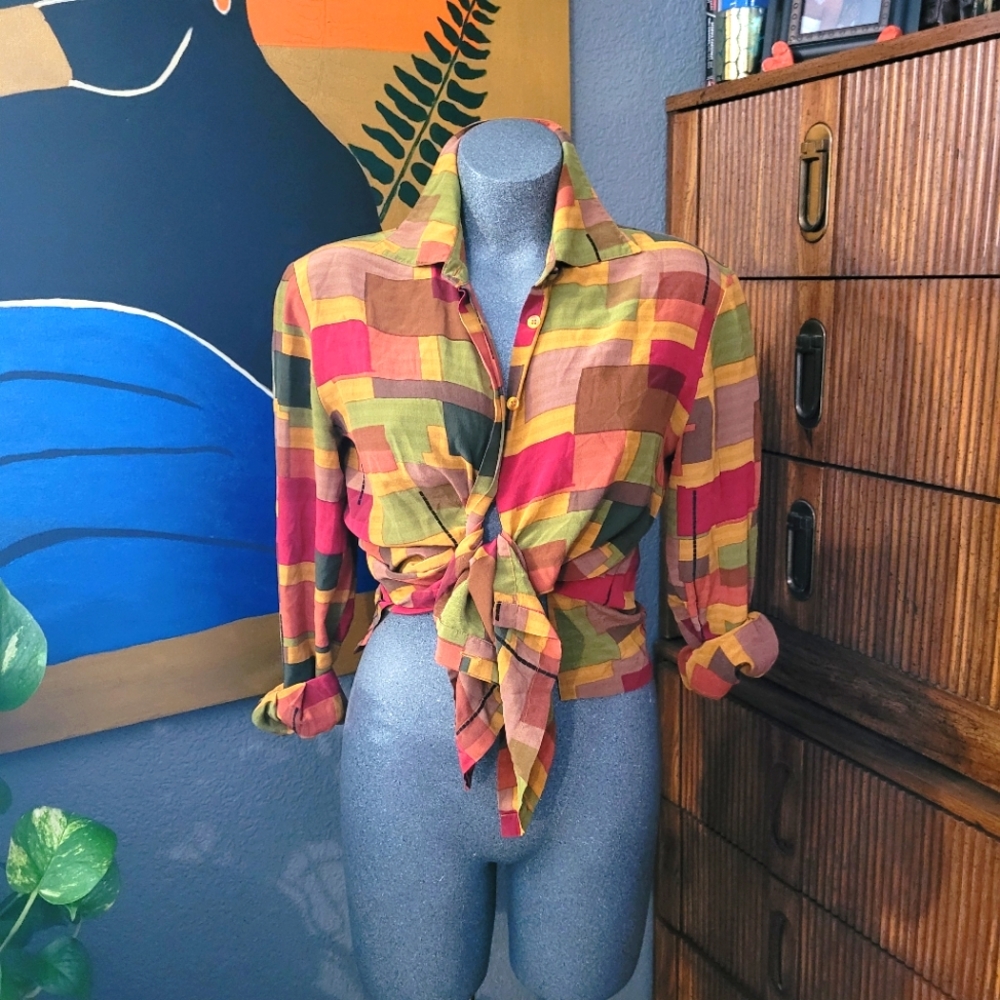 Vintage Silk Blouse Size Medium
